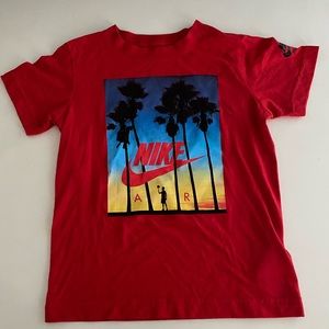 Red Nike shirt